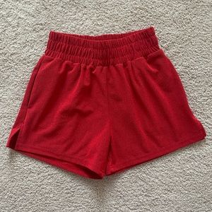 Five Dancewear YXL icon airbrush short like new solar red